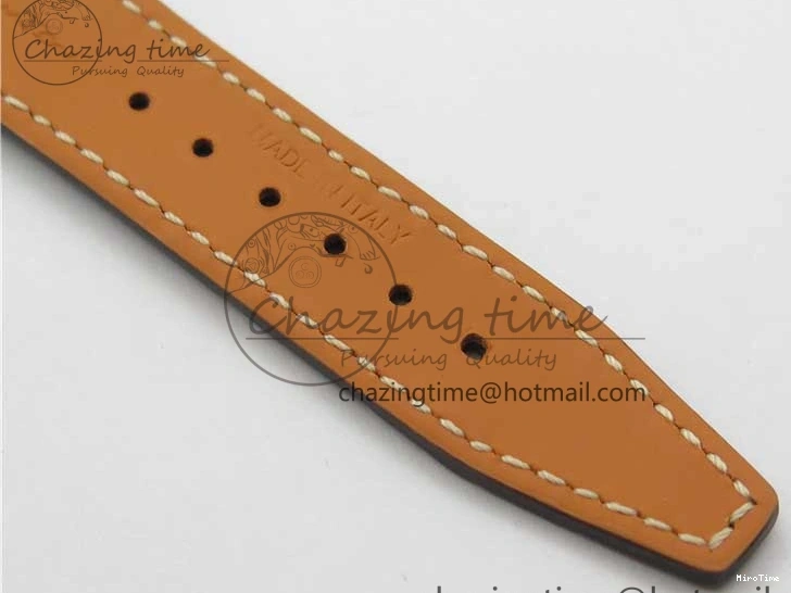 MIROTIME 1218 Durable Portofino 37mm RG V7F 1:1 Best Edition Gray Dial Diamonds Bezel on Black Leather Strap A 7089